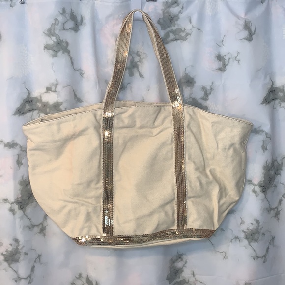 🎒 Large Cream & Gold Tote Bag - Picture 2 of 9